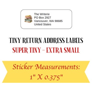 Tiny Return Address Labels | 20 Images to choose from | Great for postcard exchanges, postcards, pen pals, or book plates! | 77 per sheet
