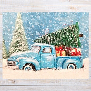 Cartolina di Natale vintage / 1 cartolina / Cartoncino spesso / Per inviare una cartolina a un amico