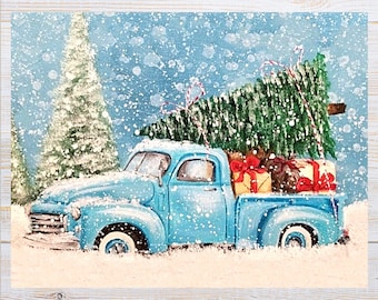 Cartolina di Natale vintage / 1 cartolina / Cartoncino spesso / Per inviare una cartolina a un amico