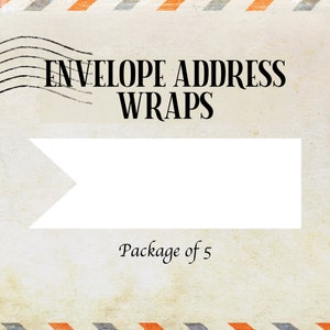 Envelopes autoadesivos para endereços | Conjunto de 5 | Para uso com envelopes decorativos para amigos por correspondência e escrita de cartas | Etiquetas de endereço