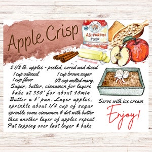 Receita Cartão Postal Maçã Crisp | 1 Cartão Postal | Cartão Grosso | Para enviar um cartão postal a um amigo