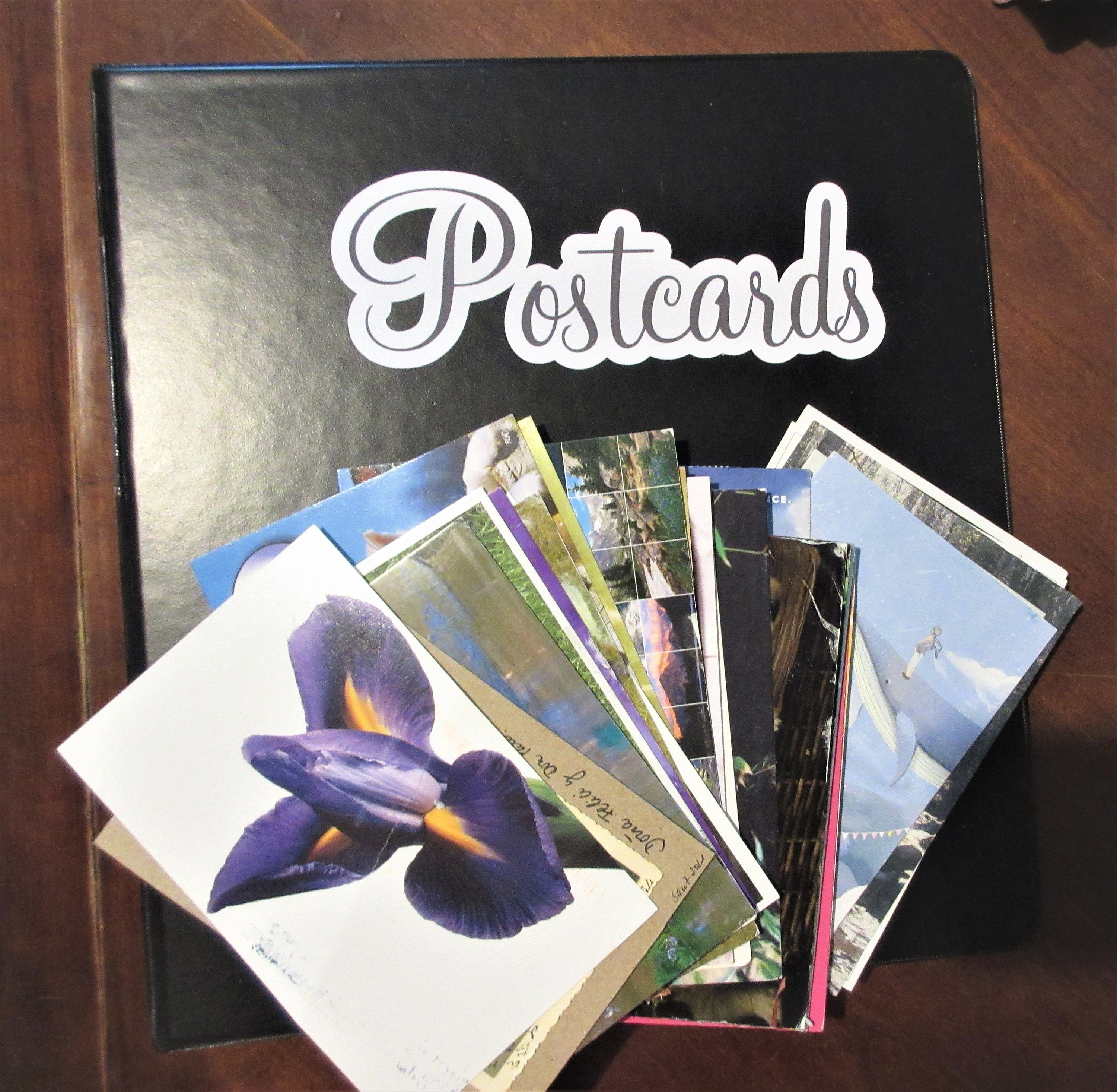 Album for 200 historical postcards, with 50 bound clear pocket sheets
