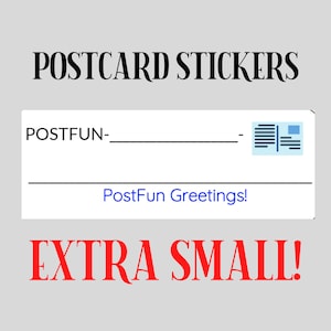 Extra Small Postcard ID Stickers | 77 stickers per sheet | Very Small to save space on your postcard | snail mail happy mail postcards