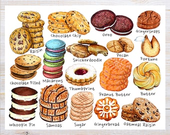 Cookies Postcard | 1 Postcard | Thick Cardstock | For sending a postcard to a friend
