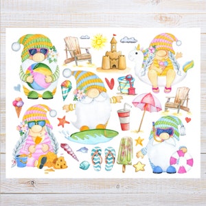 postale de gnomes d'été | 1 carte postale | Papier cartonné épais | Pour envoyer une carte postale à un ami
