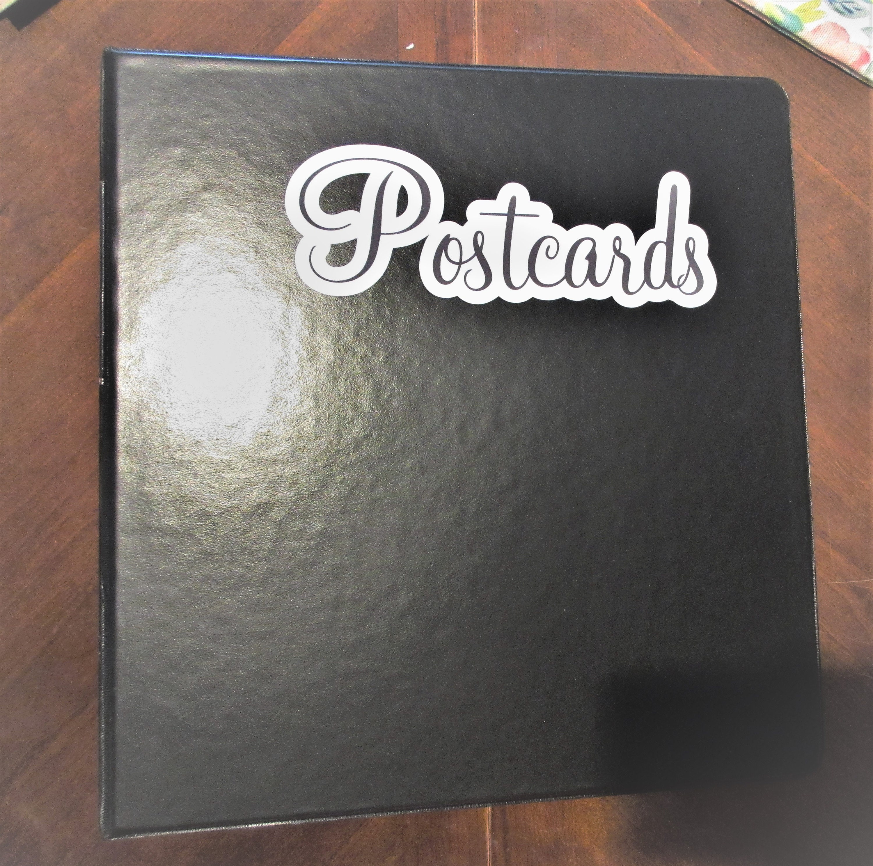 3 Ring Postcard Organizer/binder Black 20 Pages 24 Etsy