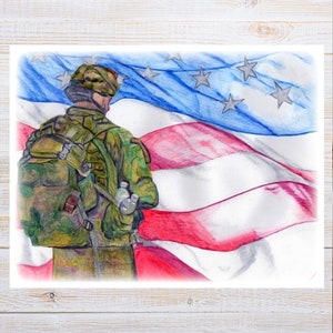 Military Postcard | 1 Postcard | Thick Cardstock | For sending a postcard to a friend