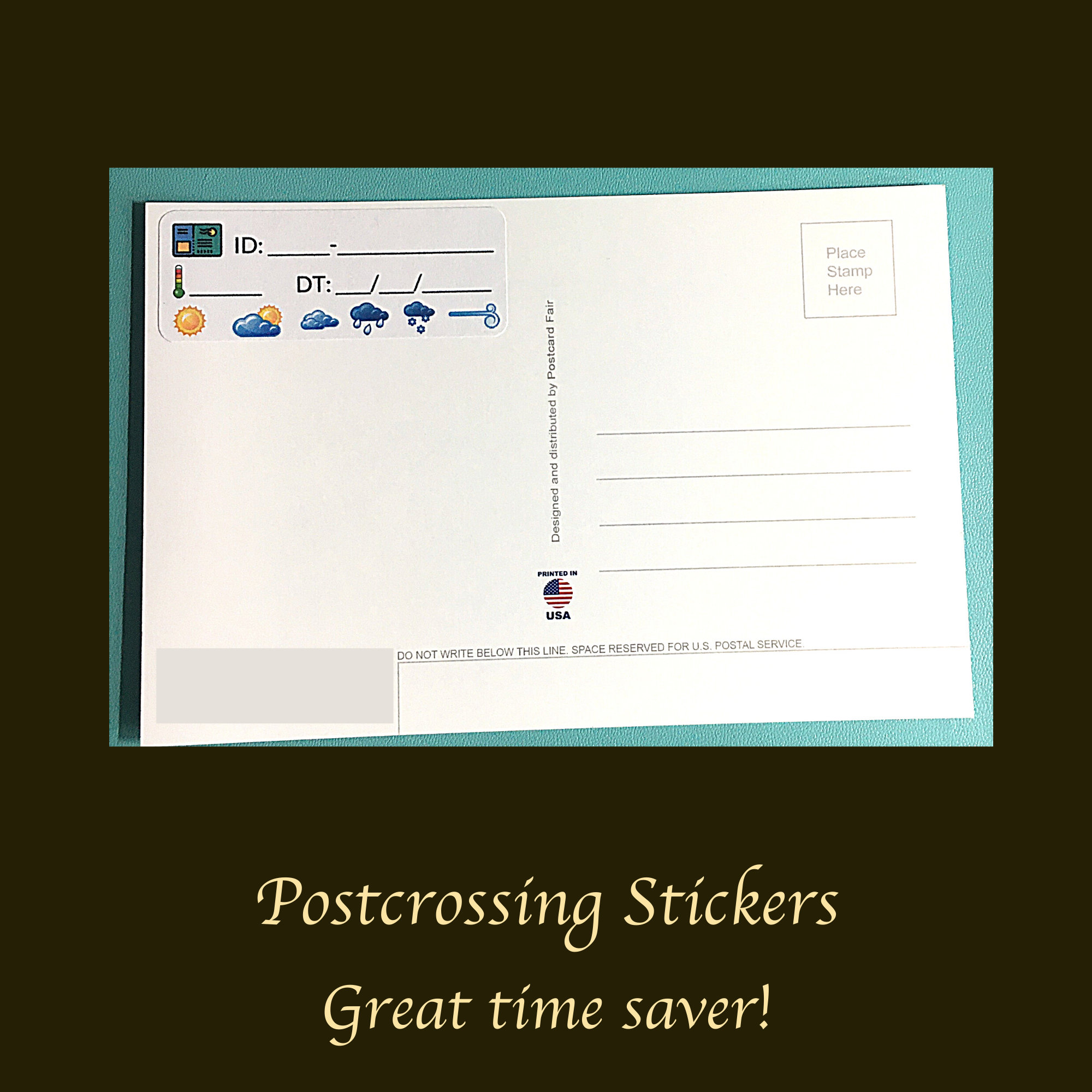 Postcard Stickers 30 stickers per sheet Small to save Etsy