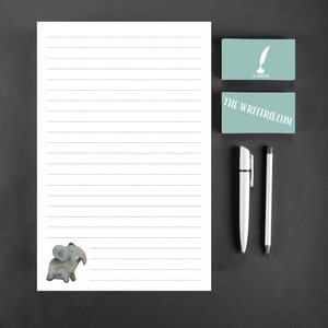Lindo juego de papelería con elefantes, 10 hojas y 5 sobres, 8,5 x 5,5 hojas + sobres a juego, para escribir cartas y notas