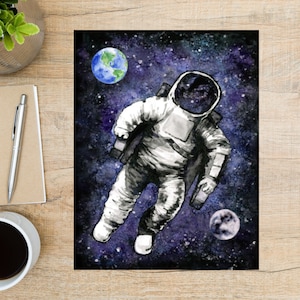 postale de l'espace | 1 carte postale | Papier cartonné épais | Pour envoyer une carte postale à un ami