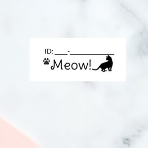 Pegatinas de identificación de gato para postales extra pequeñas / 77 pegatinas por hoja / Muy pequeñas para ahorrar espacio en su postal / Postales de correo feliz