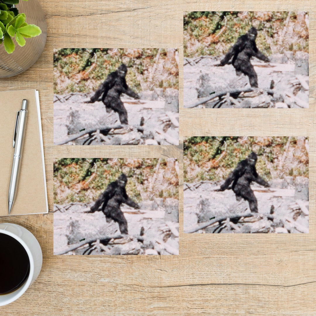 Bigfoot Postcard Set 4 Postcards 130 Thick Cardstock for Sending a ...