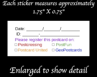 Large Postcard Stickers | 30 stickers per sheet | Small to save space on your postcard | snail mail happy mail postcards weather date temp