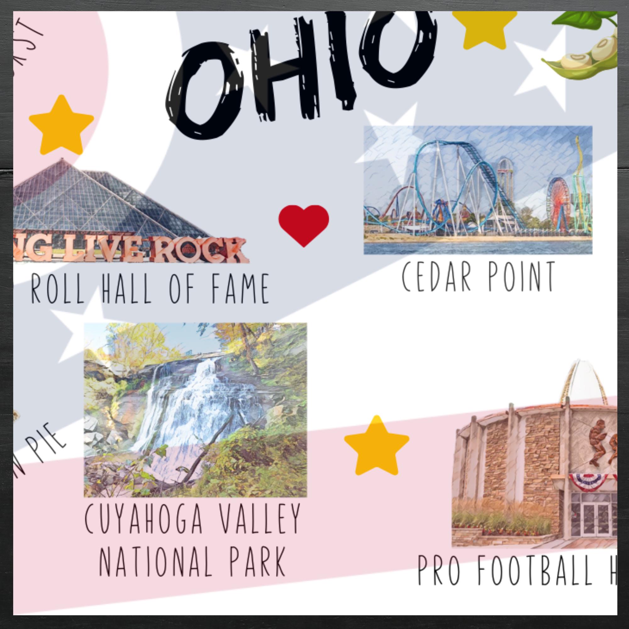 Ohio Themes and Landmarks Postcard | 1 Postcard | Thick Cardstock ...