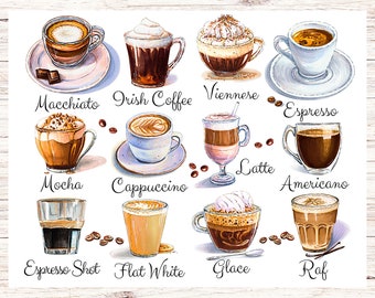 postale de collage de café | 1 carte postale | Papier cartonné épais | Pour envoyer une carte postale à un ami