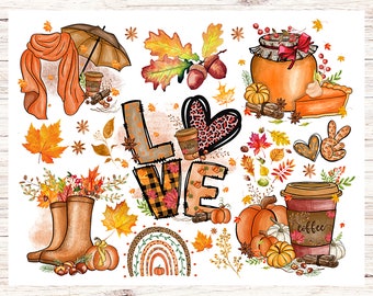 Fall Love Postcard | 1 Postcard | Thick Cardstock | For sending a postcard to a friend