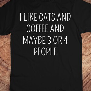I Like Cats And Coffee Shirt, Coffee Lover Shirt, Funny Cat Shirt, Cat Mom Gift, Cat Lover Shirt, Retro Coffee Shirt, Vintage Cat Shirt