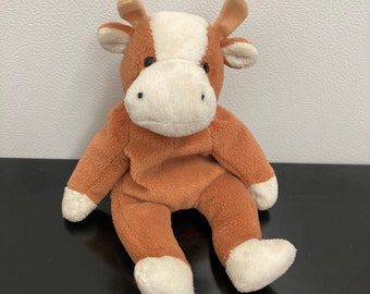 Retired Bessie 1995 Ty Beanie Baby Cow 1st Generation Tush Tag Hard to Find!