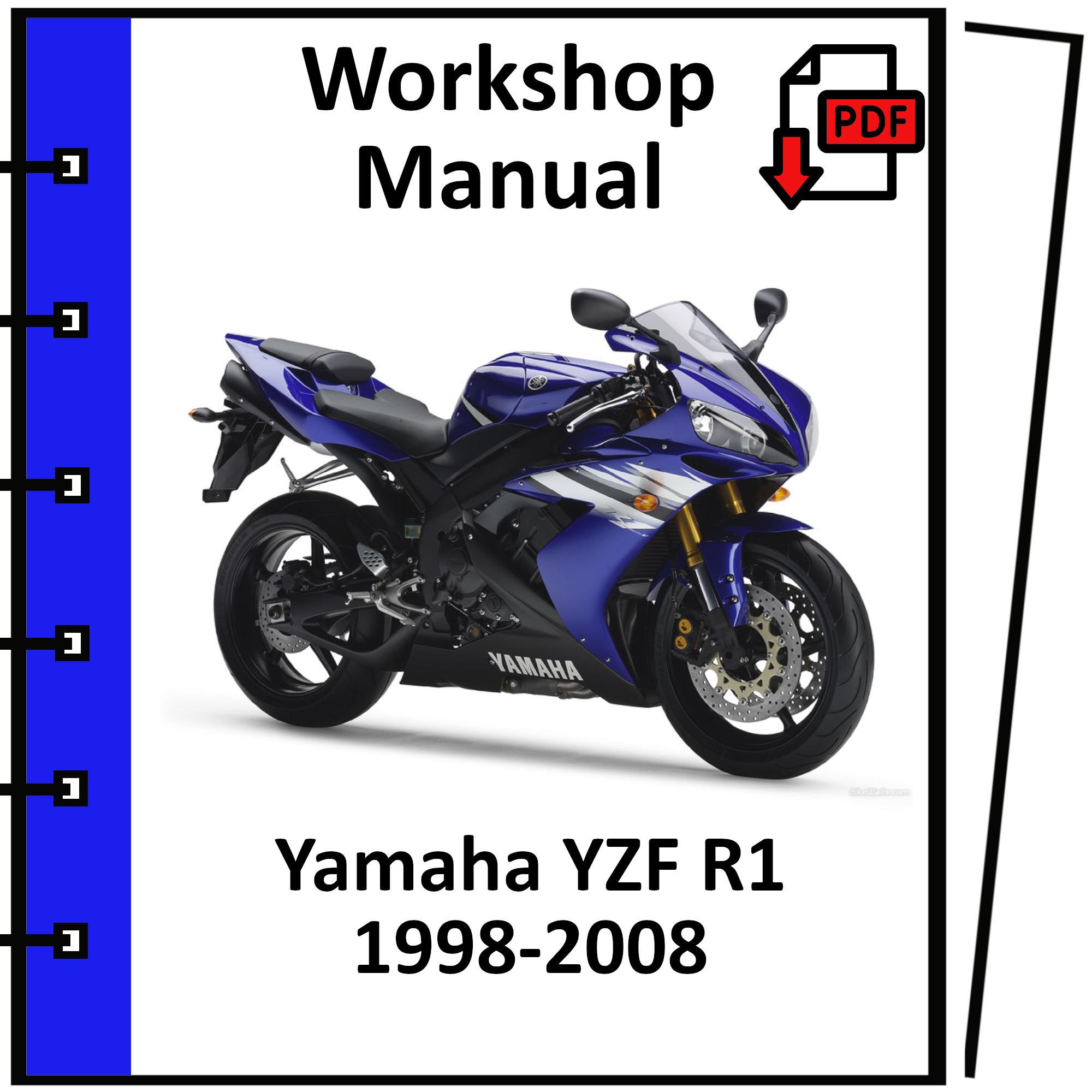 YAMAHA YZF R1 1998 1999 2000 2001 2002 2003 2004 2005 2006 2007 2008 service repair workshop manual pdf