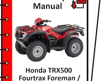 HONDA TRX500 2005 2006 2007 2008 2009 2010 2011 2012 FOURTRAX FOREMAN Rubicon Service- und Reparaturhandbuch (PDF)