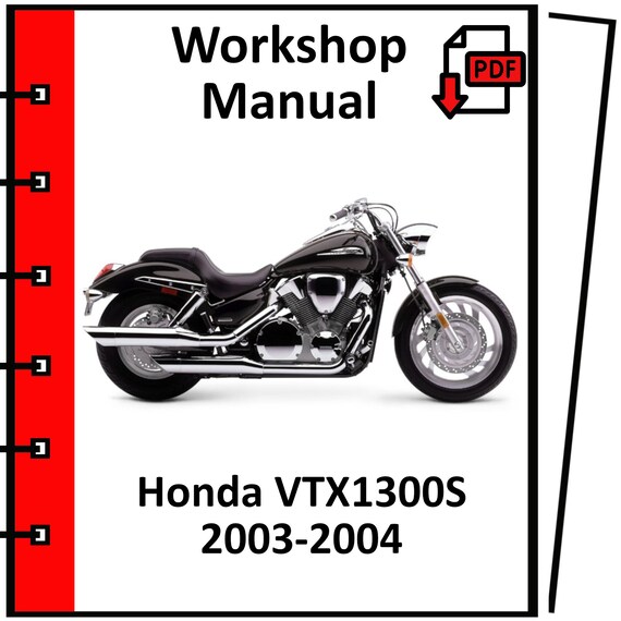 HONDA VTX1300S 2003 2004 Service Repair Workshop Manual Pdf - Etsy