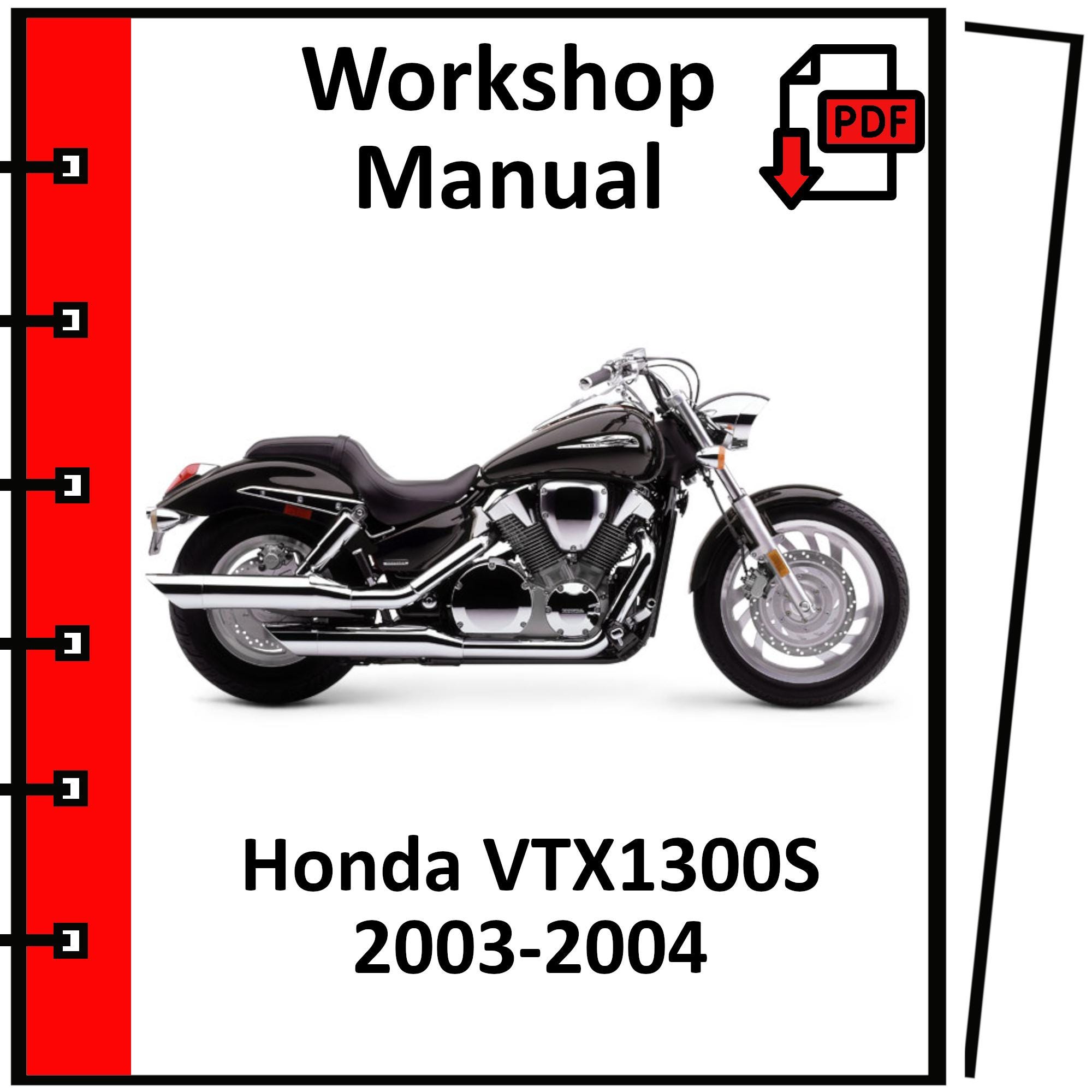 HONDA VTX1300S 2003 2004 Service Repair Workshop Manual Pdf - Etsy