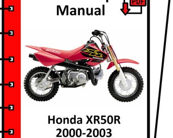 HONDA XR50R 2000 2001 2002 2003 Service- und Reparaturhandbuch (PDF)