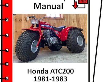 HONDA ATC200 1981 1982 1983 サービス修理ワークショップマニュアル pdf