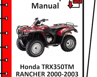 HONDA TRX350™ RANCHER 2000 2001 2002 2003 Service- und Reparaturhandbuch (PDF)