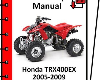 HONDA TRX400EX 400EX 2005 2006 2007 2008 2009 Service- und Reparaturhandbuch (PDF)