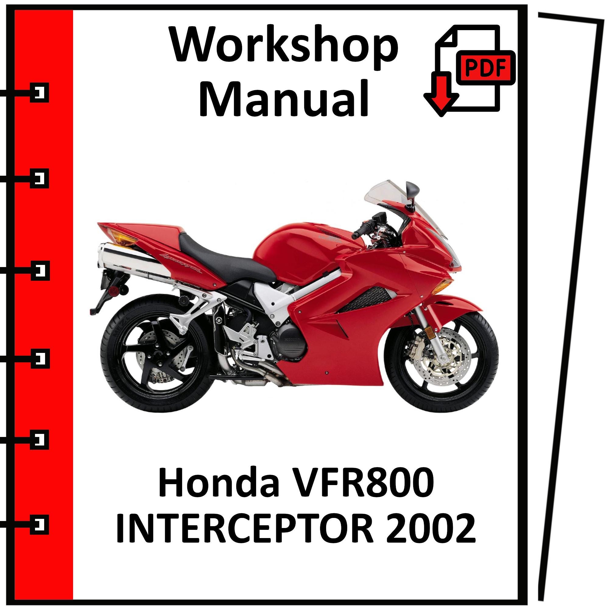 HONDA VFR800 INTERCEPTOR 2002 Service Repair Workshop Manual Pdf