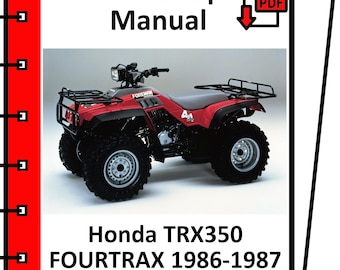 HONDA TRX350 FOURTRAX 1986 1987 FOREMAN 1987 1988 1989 Werkstatthandbuch (PDF)
