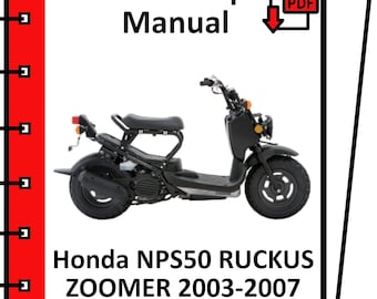 HONDA NPS50 RUCKUS ZOOMER 2003 2004 2005 2006 2007 Service Reparatur Werkstatthandbuch PDF
