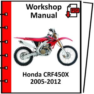 HONDA CRF450X 2005 2006 2007 2008 2009 2010 2011 2012 Service