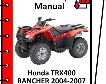 Honda TRX400 Rancher 2004–2007: Werkstatthandbuch (PDF)
