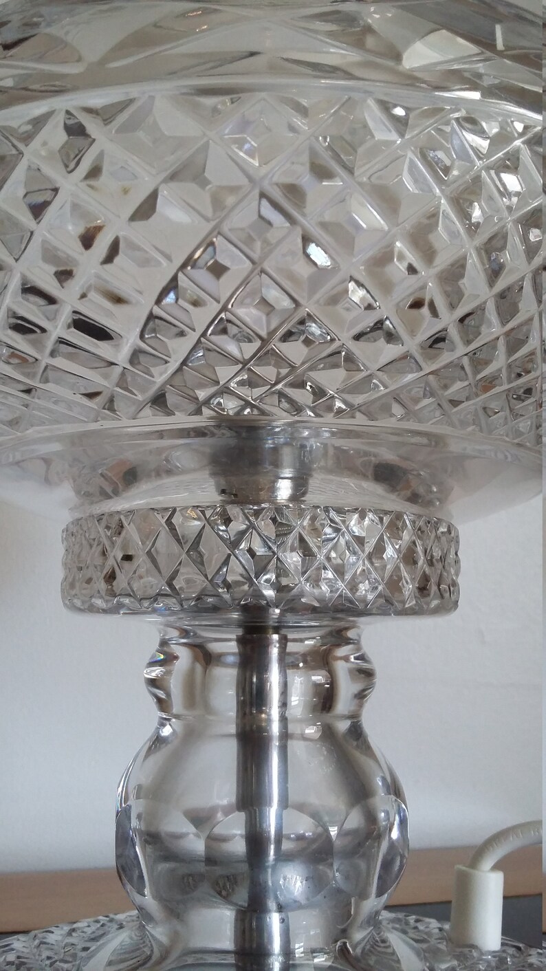 Vintage Galway crystal lamp//irish crystal lamp//table lamp Etsy