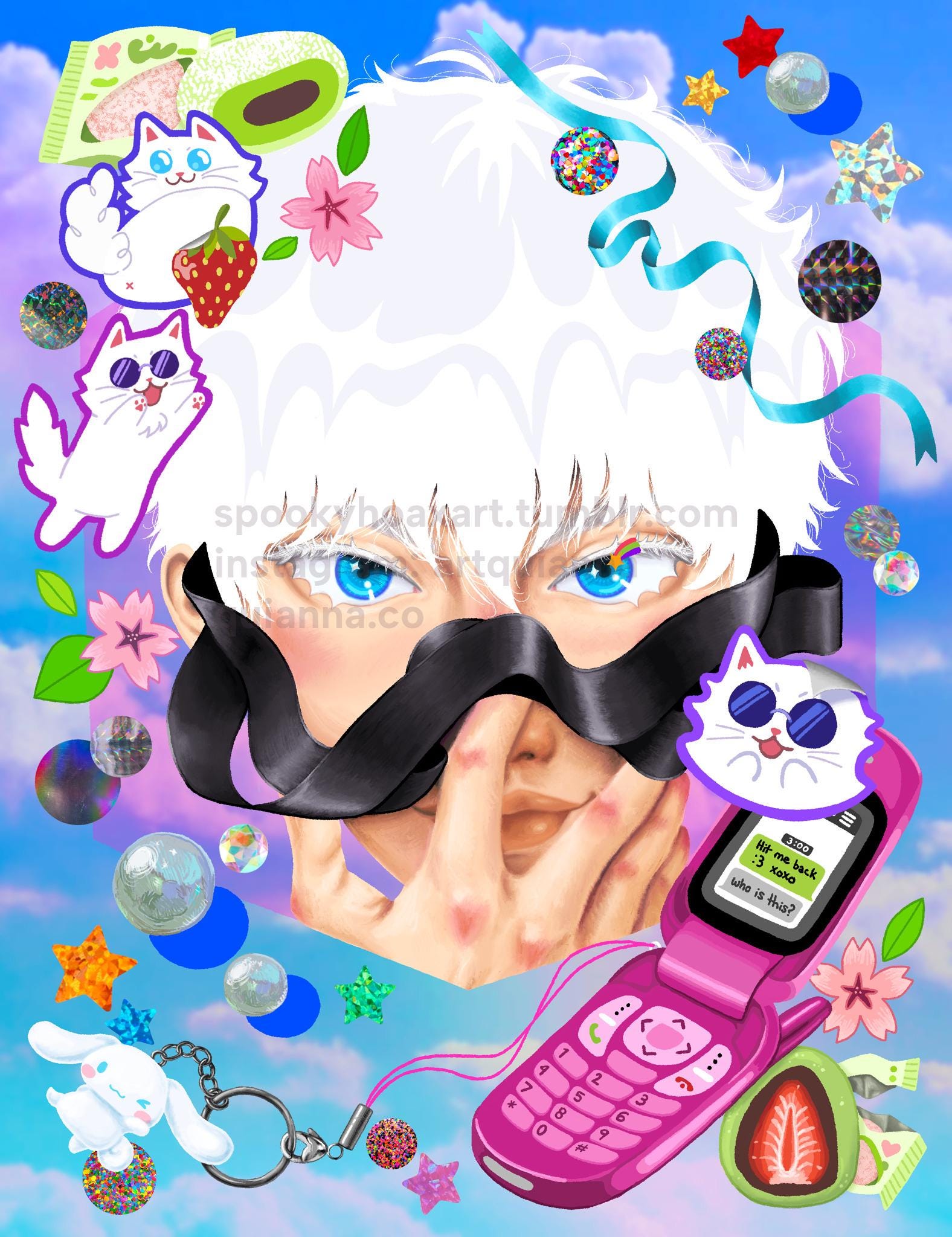 Y2K Gojo Satoru print