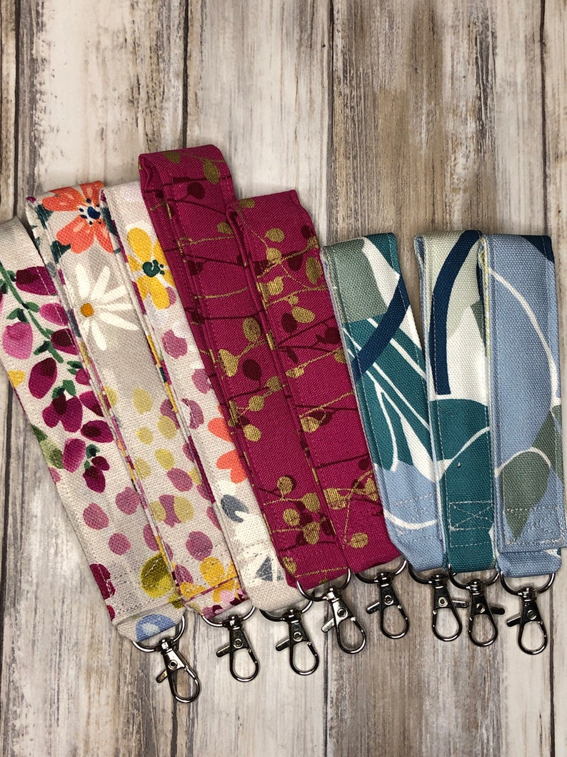 Keyring Strap, Keychain Wristlet, Handmade Fabric Keyring John Lewis ...