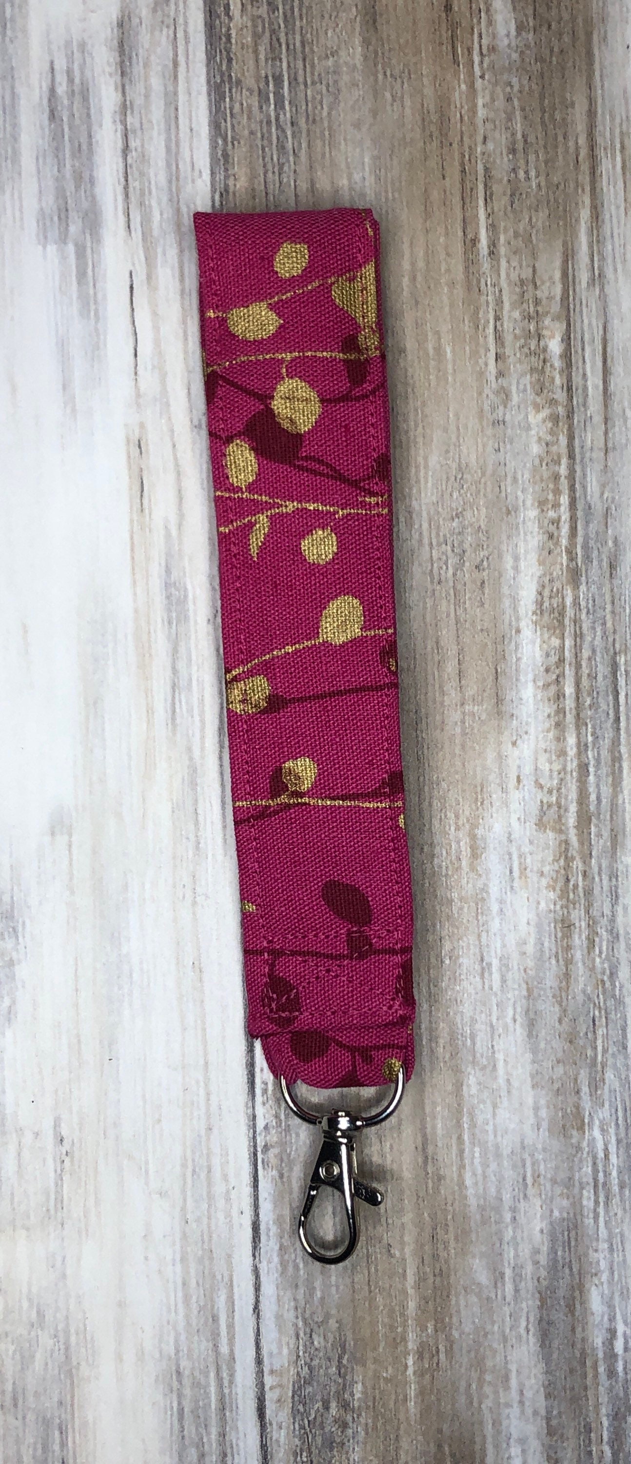 Keyring Strap Keychain Wristlet Handmade Fabric Keyring Etsy UK