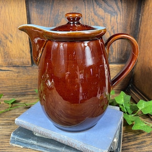 Vintage Brown Denby Stoneware lidded coffee pot retro original Serving Pot teapot tea 1.5 Pints