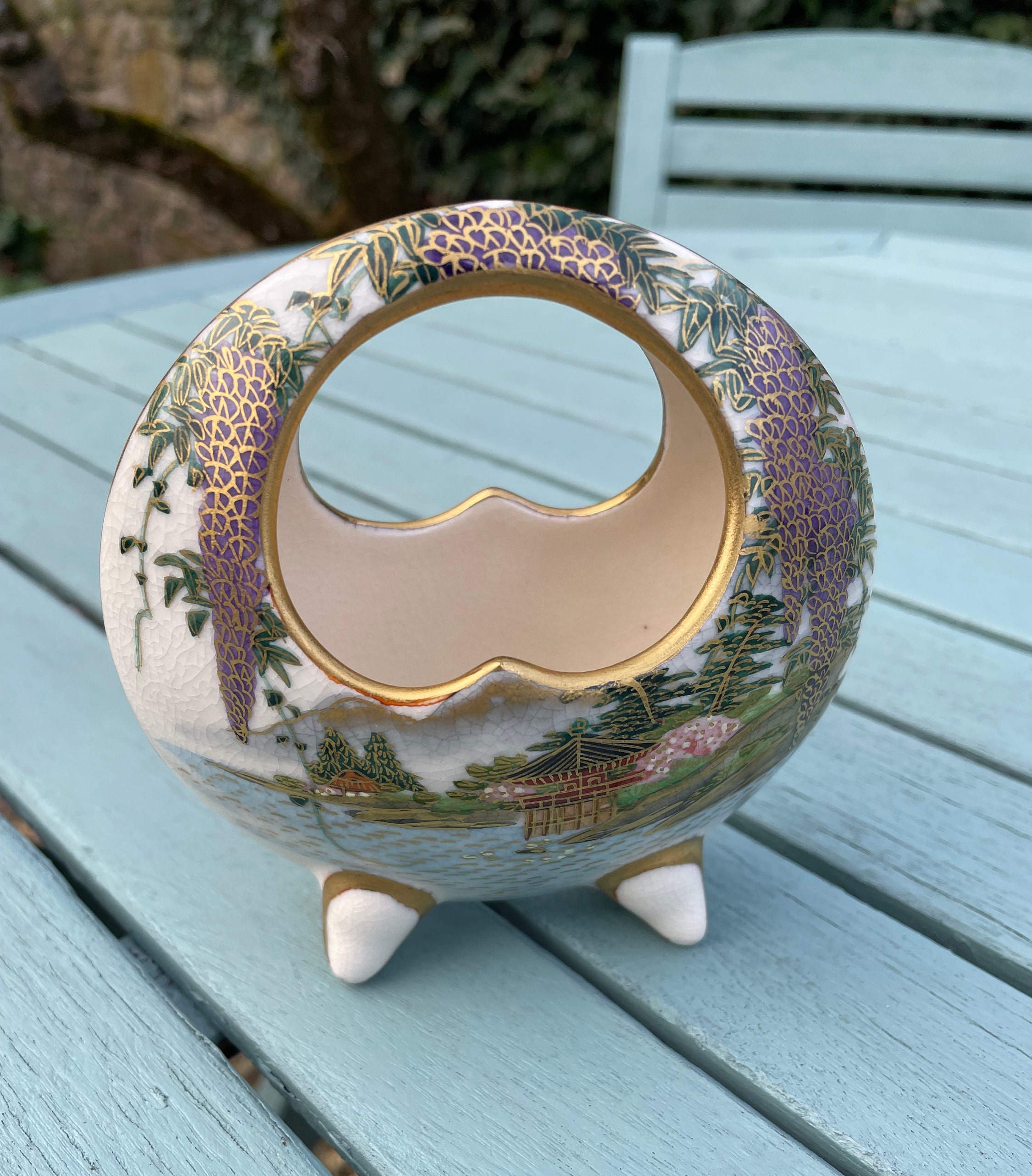 【有田焼　金龍窯　博山作‼️】山水飾壷　沈香壺　　大壷骨董品 飾壺 置物 古美術品 有田焼 金龍窯 博山作‼️】山水飾壷 沈香壺 大壷骨董品 飾壺 置物 古