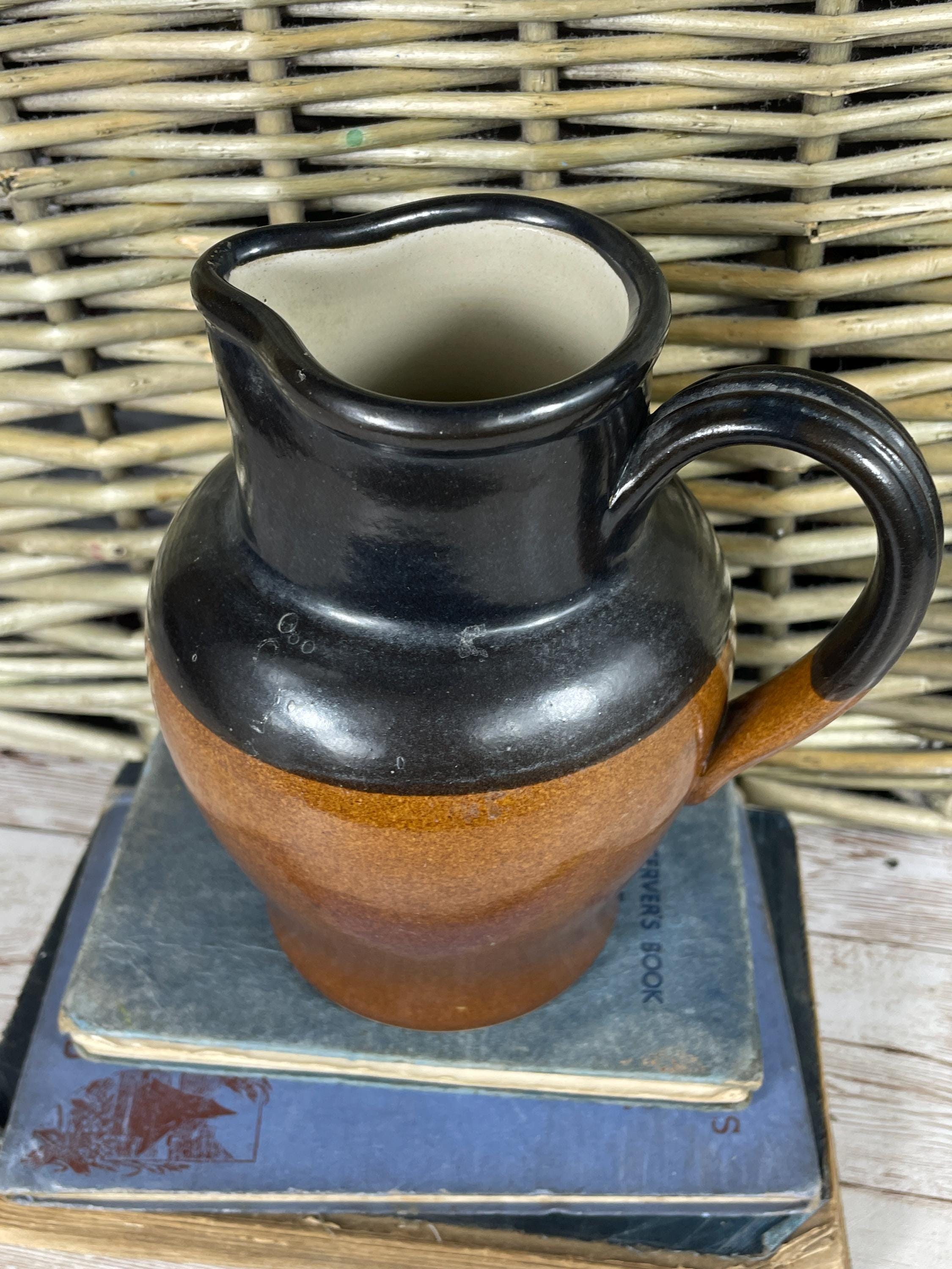 Vintage Denby Bourne Two Tone Jug Stoneware 1957 GPO 1 Pint Retro ...