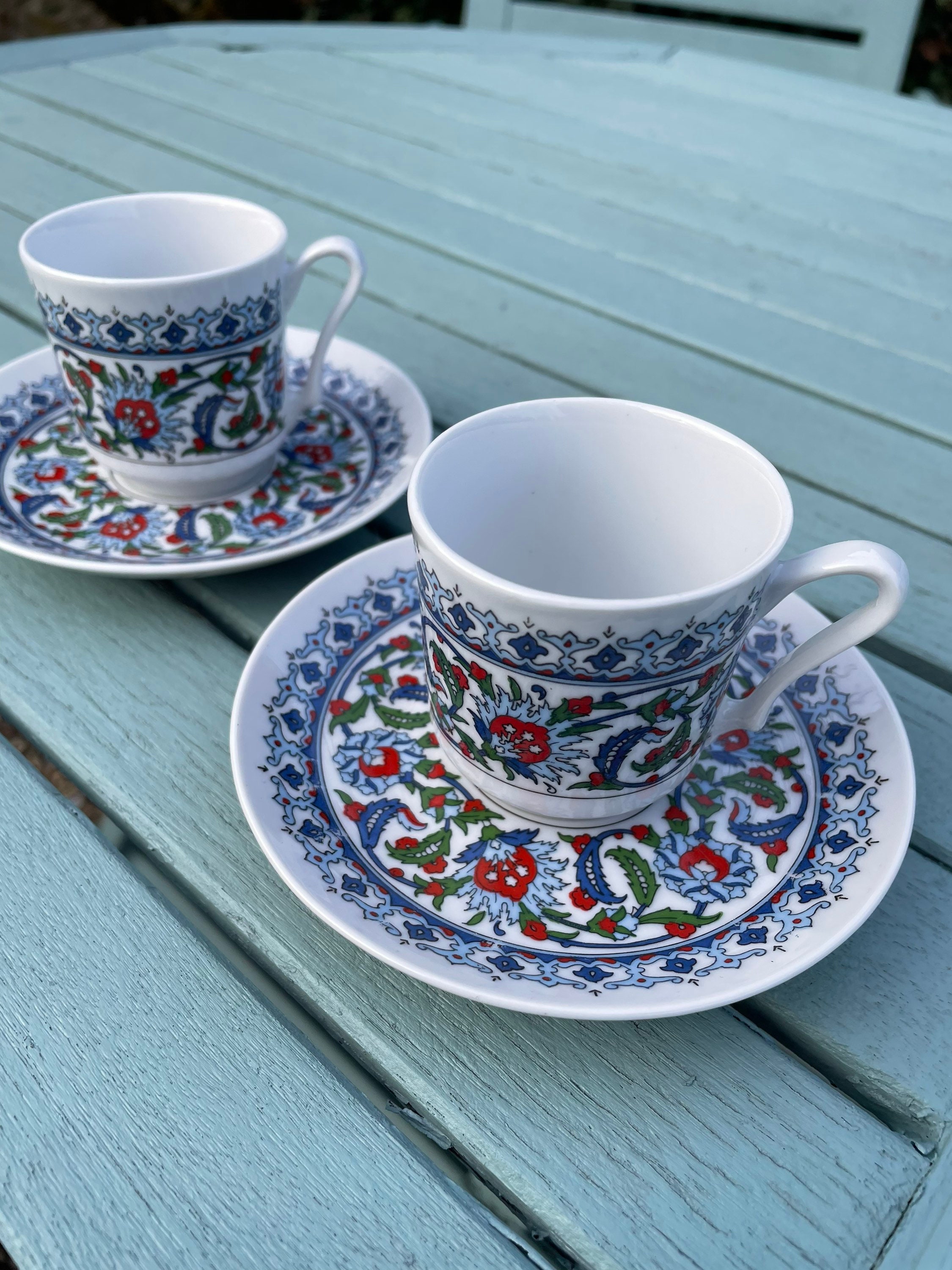 Vintage 1980s Gural Porselen Espresso Coffee Cup set of 2 - Etsy 日本