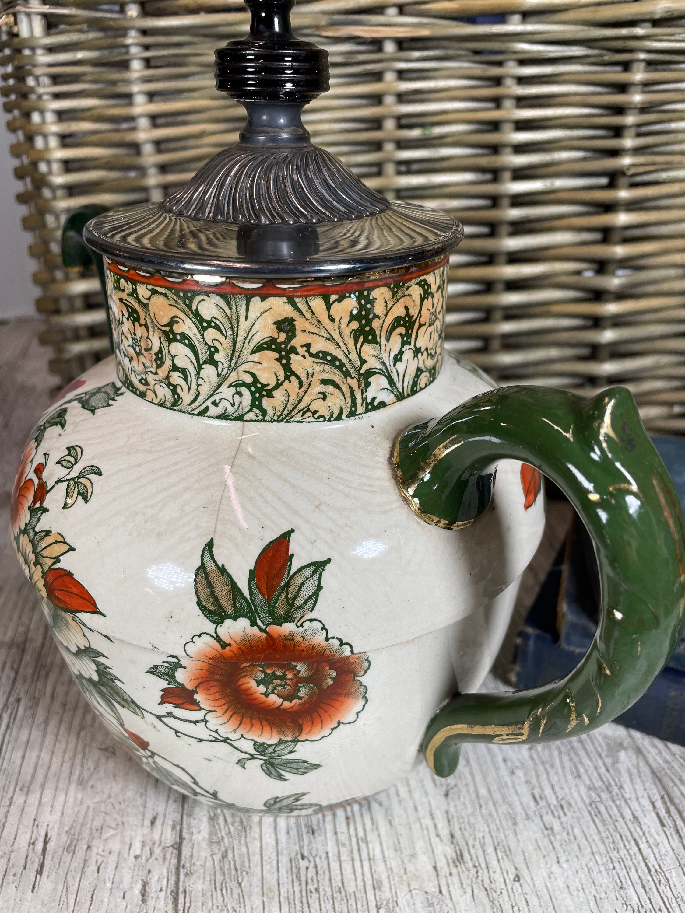ロイヤルドルトン  BURSLEM ティーセット ティーポット Royles Self Pouring Teapot Rare Antique Decorative Royal Doulton