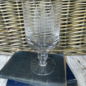 Vintage coleccionable Wedgwood Glass 1977 Navidad St Pauls grabado vidrio retro original retirado raro