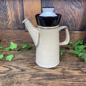Vintage Brown Denby Stoneware lidded coffee pot retro original 1960s Serving Pot Teapot Tea Country Cuisine