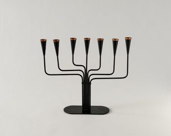 Vintage Gunnar Ander Attributed Candelabra | Ystad-Metall Swedish 7 Arm Candle Holder