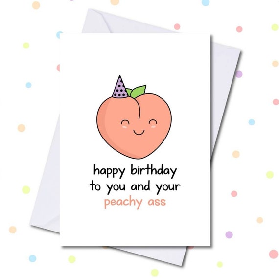 Joyeux Anniversaire A Vous Et Votre Cul Peche Carte Etsy