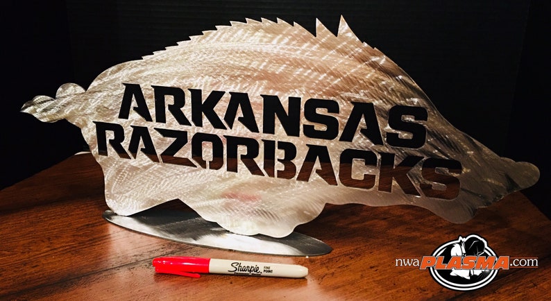 Arkansas Razorback metal art University redgame | Etsy