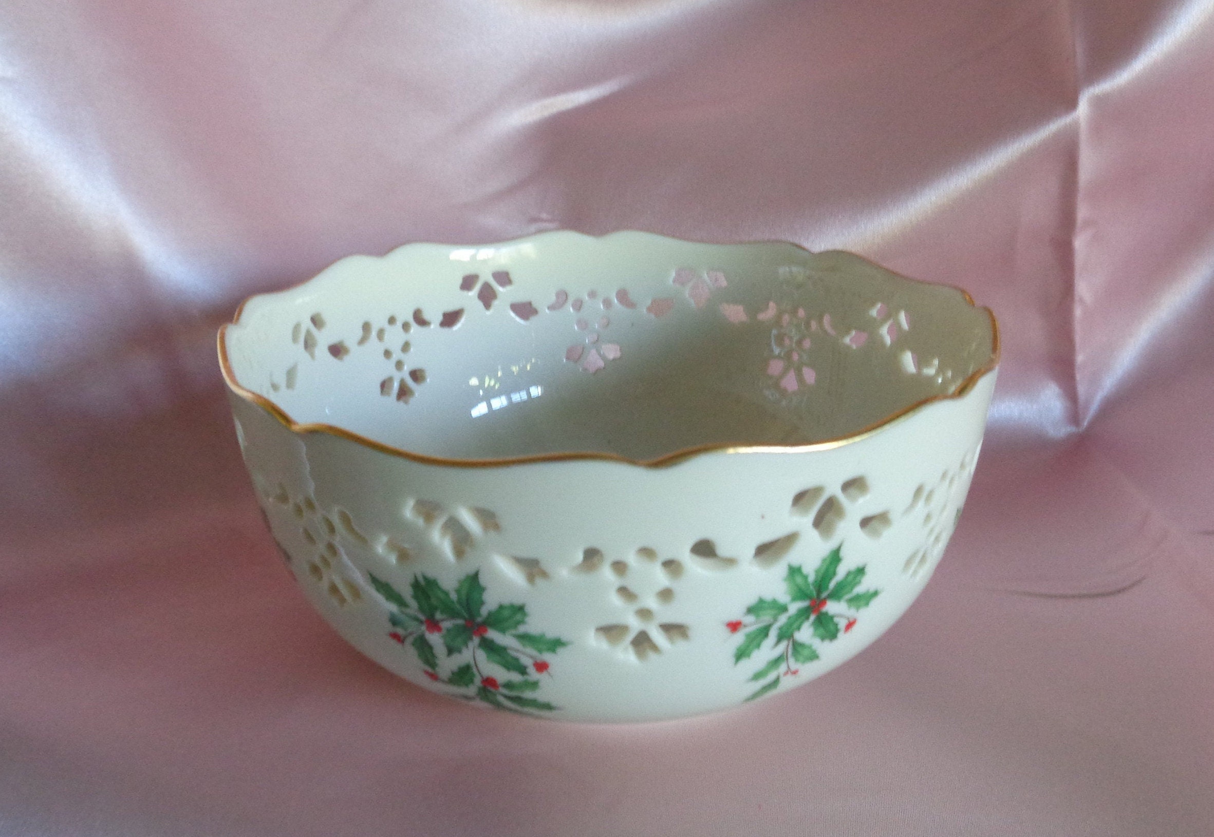 Lenox Christmas Bowl Beautiful Vintage Holiday Etsy